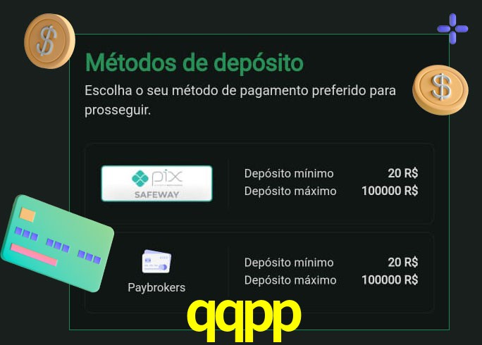 O cassino qqpp oferece uma grande variedade de métodos de pagamento